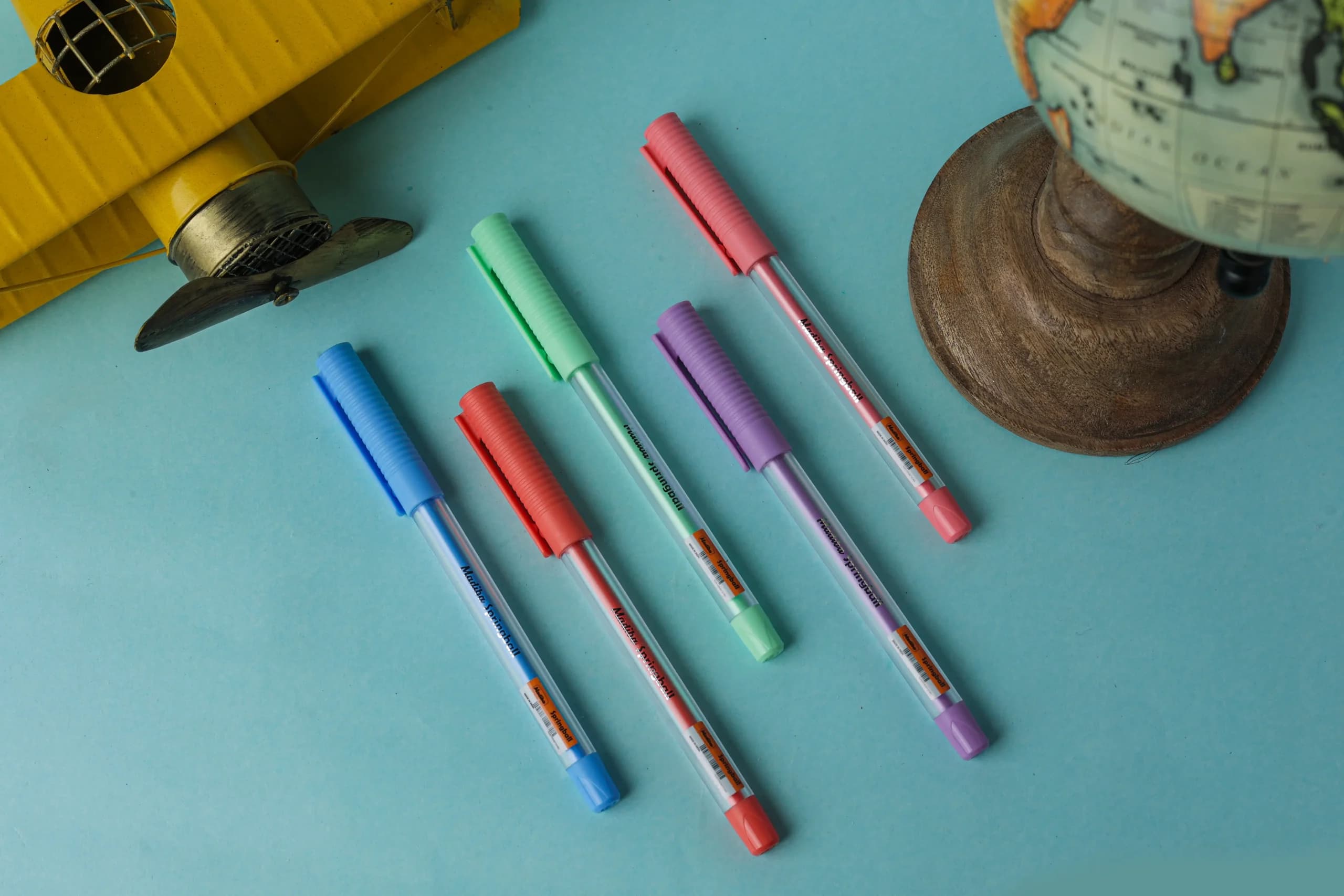 Madiba Glitter Pen – Orange (6pcs) - Image 1